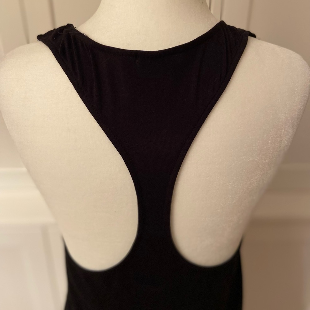 ** 3 FOR $35 DEAL + FREE SHIPPING** Material Girl Black Sequins Racerback Tank - Picture 6 of 7